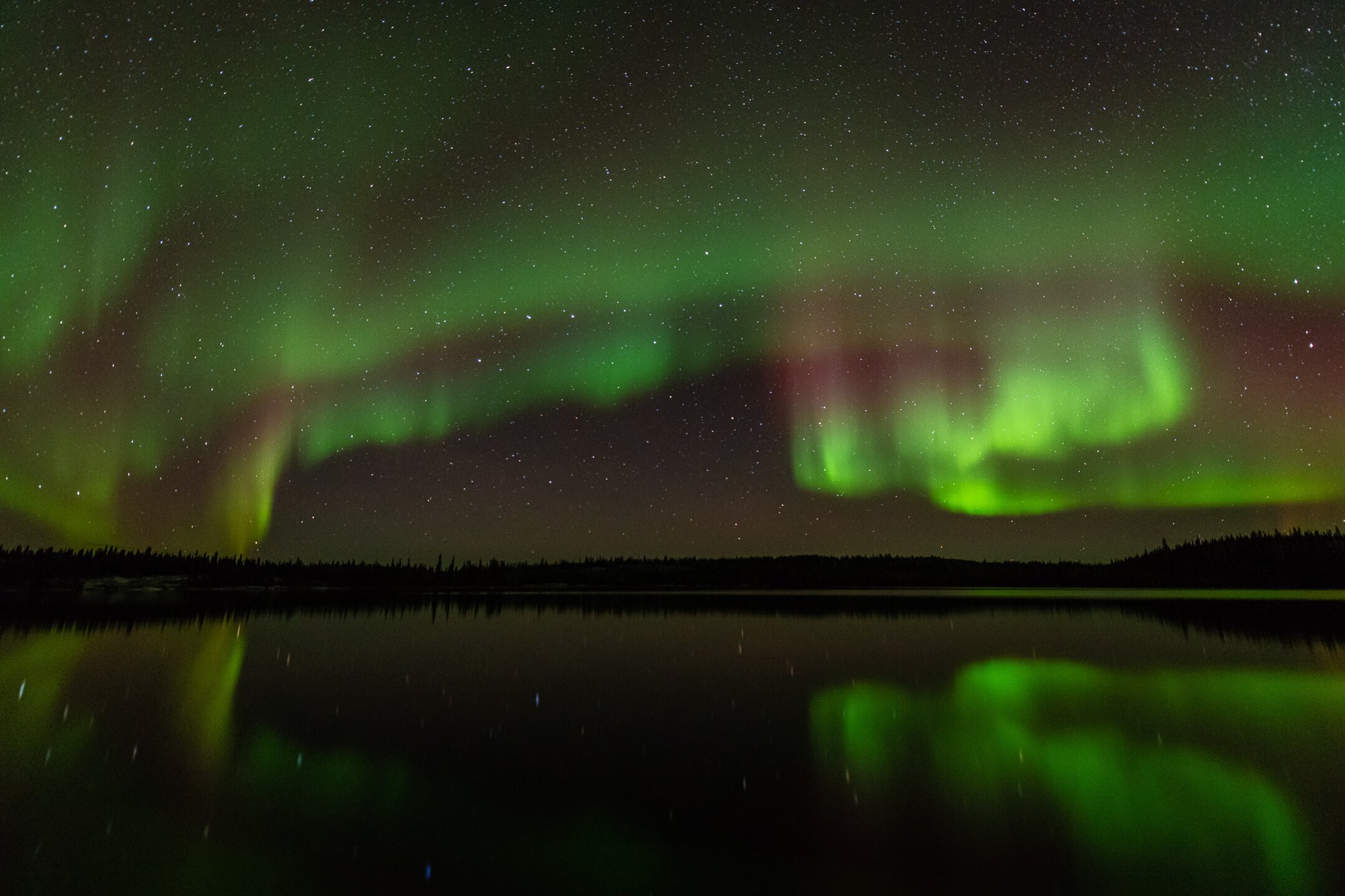 Purple Aurora Reflection on Lake 2-Summer-Jason Greenwood-Horizontal